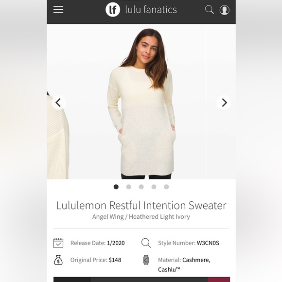 lululemon athletica Sweaters Lululemon Restful Intention